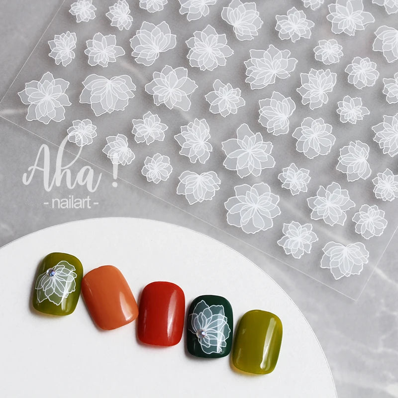 Autocollants Pour Ongles Nuage Blanc Mignon, 1 Pièce, Autocollants Ultra Fins Pour Nail Art, Décalcomanies Auto-Adhésives Étoile Lune/Fleur/Nuages, Décalcomanies Kawaii Pour Ongles