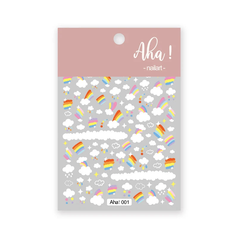 Autocollants Pour Ongles Nuage Blanc Mignon, 1 Pièce, Autocollants Ultra Fins Pour Nail Art, Décalcomanies Auto-Adhésives Étoile Lune/Fleur/Nuages, Décalcomanies Kawaii Pour Ongles