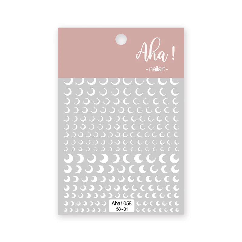 Autocollants Pour Ongles Nuage Blanc Mignon, 1 Pièce, Autocollants Ultra Fins Pour Nail Art, Décalcomanies Auto-Adhésives Étoile Lune/Fleur/Nuages, Décalcomanies Kawaii Pour Ongles