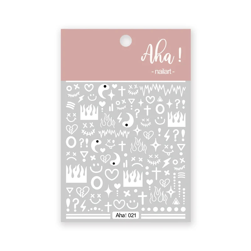 Autocollants Pour Ongles Nuage Blanc Mignon, 1 Pièce, Autocollants Ultra Fins Pour Nail Art, Décalcomanies Auto-Adhésives Étoile Lune/Fleur/Nuages, Décalcomanies Kawaii Pour Ongles