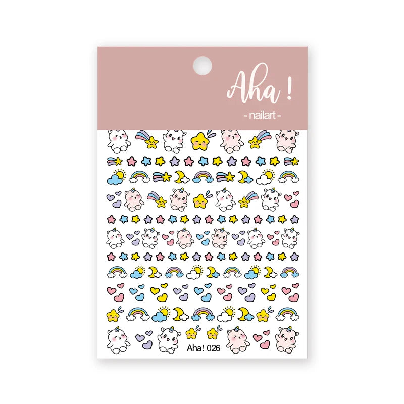 Autocollants Pour Ongles Nuage Blanc Mignon, 1 Pièce, Autocollants Ultra Fins Pour Nail Art, Décalcomanies Auto-Adhésives Étoile Lune/Fleur/Nuages, Décalcomanies Kawaii Pour Ongles