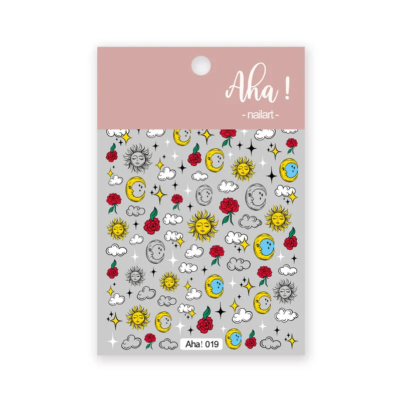 Autocollants Pour Ongles Nuage Blanc Mignon, 1 Pièce, Autocollants Ultra Fins Pour Nail Art, Décalcomanies Auto-Adhésives Étoile Lune/Fleur/Nuages, Décalcomanies Kawaii Pour Ongles