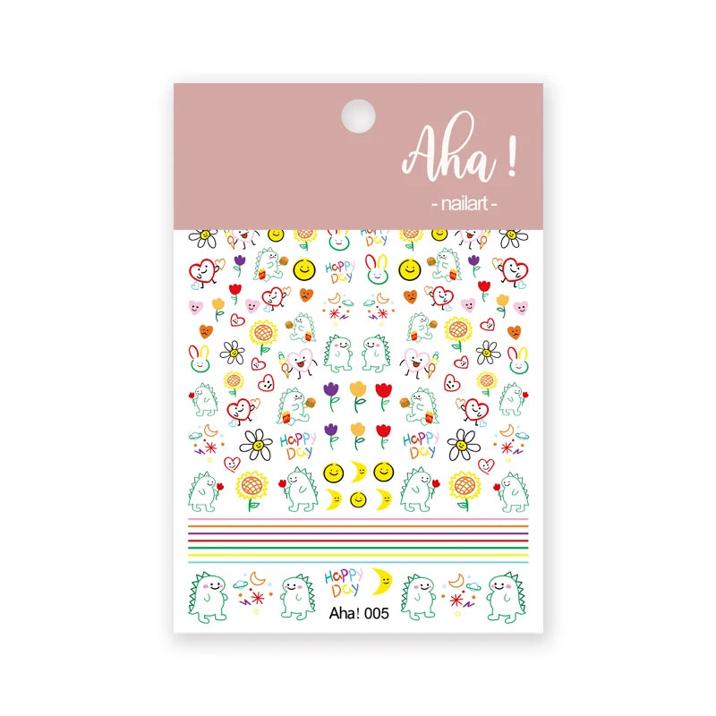 Autocollants Pour Ongles Nuage Blanc Mignon, 1 Pièce, Autocollants Ultra Fins Pour Nail Art, Décalcomanies Auto-Adhésives Étoile Lune/Fleur/Nuages, Décalcomanies Kawaii Pour Ongles